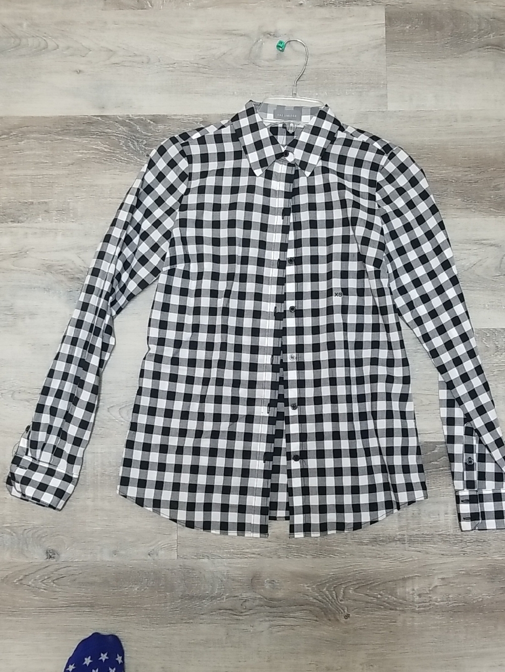The Limited Black & White Gingham Button-Down Shirt